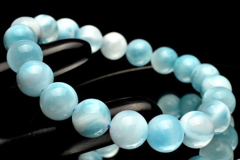 1点物 瑞々しい艶感 ラリマー 10mm ブレスレット パワーストーン 天然石 _MC715