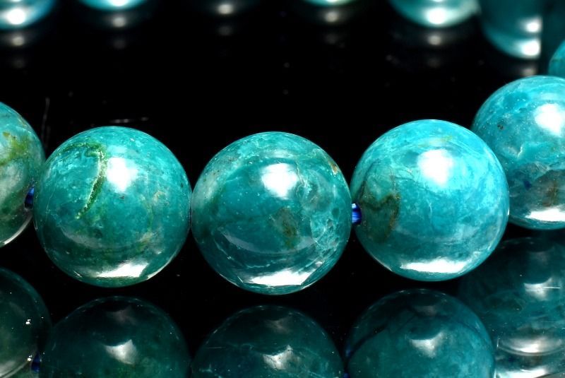１点物 高発色 ペルー産 クリソコラ 10 mm ブレスレット パワーストーン 天然石 _MC 608