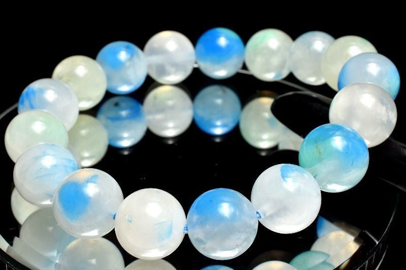  １点物 ペルー産 マーブル クリソコラシリカ 12 5 mm ブレスレット パワーストーン 天然石 _MC 641 ブレスレット バングル アクセサリー