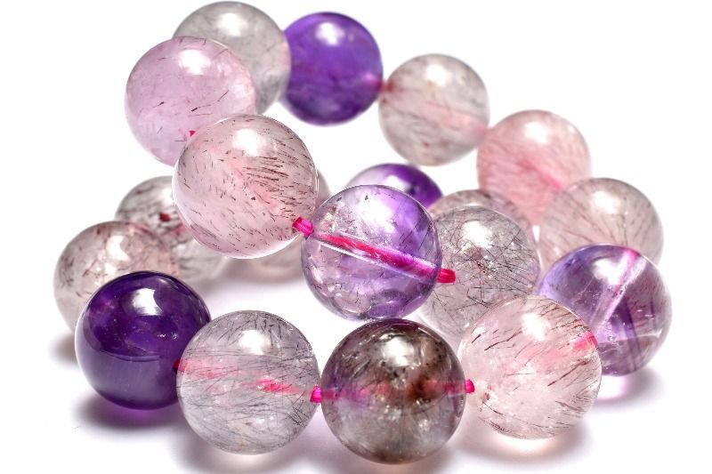 １点物 上質 マルチ スーパーセブン 10.5 mm ブレスレット パワーストーン 天然石 _MC 663