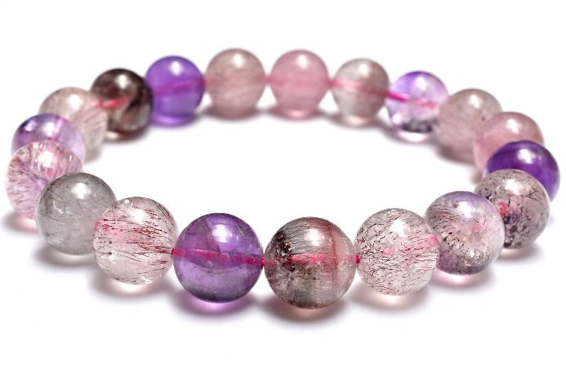 １点物 上質 マルチ スーパーセブン 10.5 mm ブレスレット パワーストーン 天然石 _MC 665