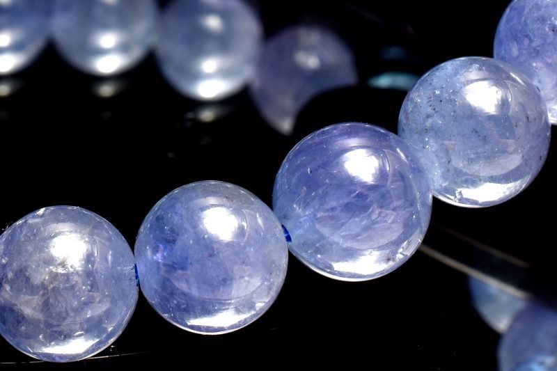 １点物 AA 群青色の結晶 タンザナイト 8.5 mm ブレスレット パワーストーン 天然石 _MC 677