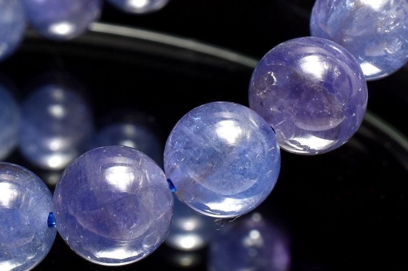 １点物 AA 群青色の結晶 タンザナイト 9 mm ブレスレット パワーストーン 天然石 _MC 680