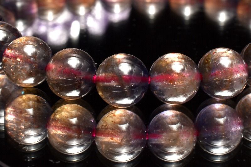 １点物 AAA 多色性 アイオライトサンストーン 7.5 mm ブレスレット パワーストーン 天然石 _MC 682