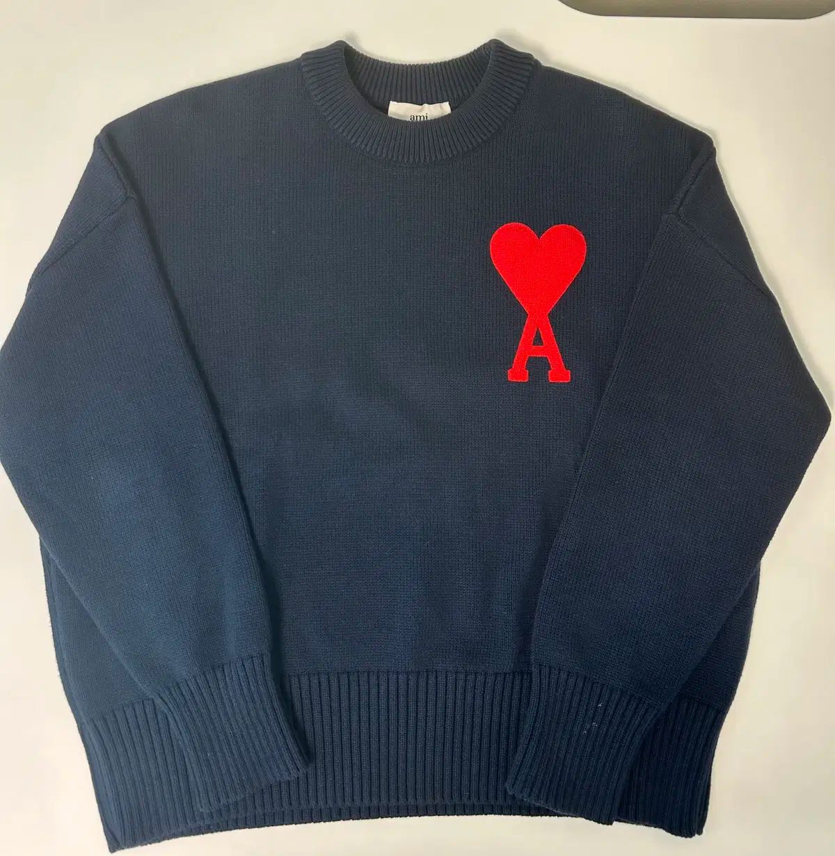 アミ インタルシア ネイビー ニット M