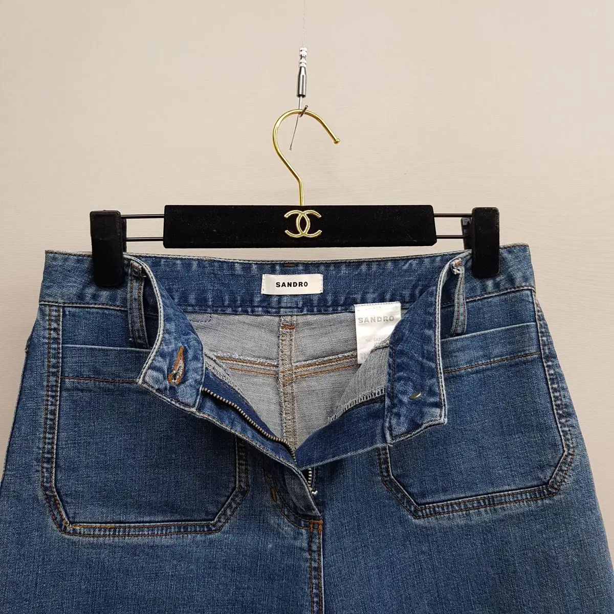サンドロ SANDRO 2025 セミーワイド デニムパンツ 61-86サイズ