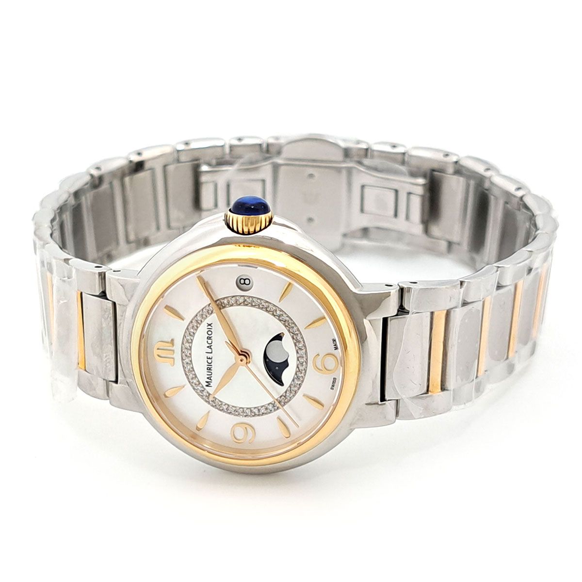 モーリスラクロア フィアバ ムーンフェイズ シェル サークルダイヤ FA 1084 クオーツ ステンレススティール レディース ボーイズ MAURICE LACROIX 時計