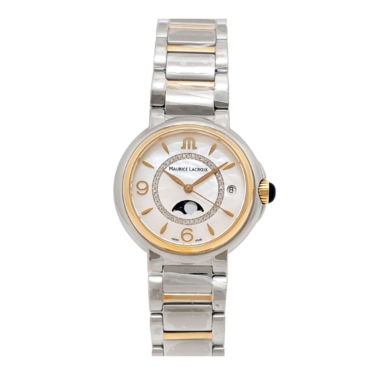 モーリスラクロア フィアバ ムーンフェイズ シェル サークルダイヤ FA1084 クオーツ ステンレススティール レディース ボーイズ MAURICE LACROIX 時計