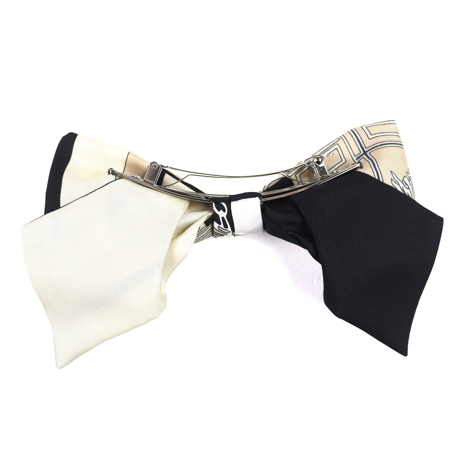 未使用品△HERMES エルメス グルネル エクスリブリス バレッタ シルク