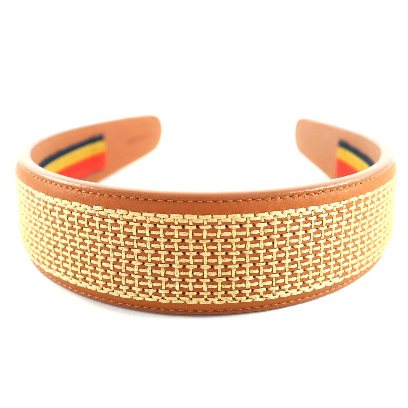 HERMES エルメス エリザベス カチューシャ ゴールド スイフト セリエシルバー金具 ヘアバンド ヘア 保存袋付き イタリア製 レディース