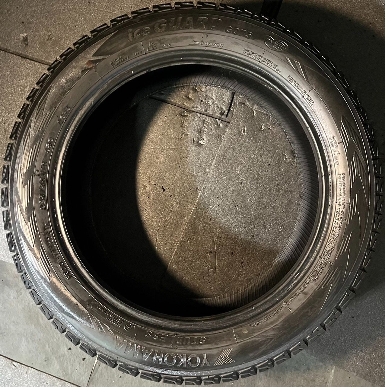  約8分山 ヨコハマ アイスガード ice GUARD G 075 スタッドレス 225 55 R 18 4本 h_648 18インチ スタッドレス