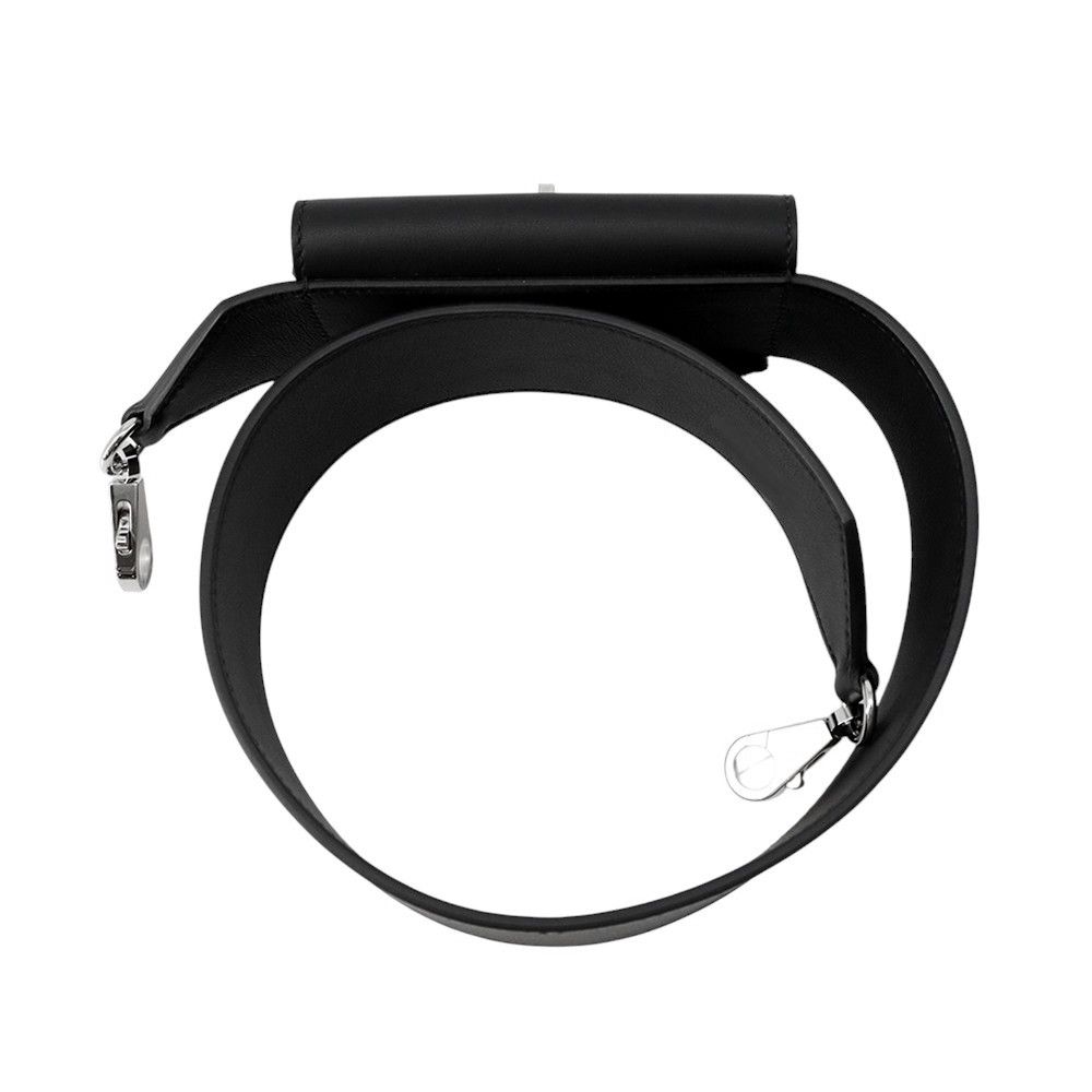  エルメス ショルダーストラップ バンドリエール ケリーポケット ブラック シルバー金具 スイフト ムートン B刻印 黒 その他 小物