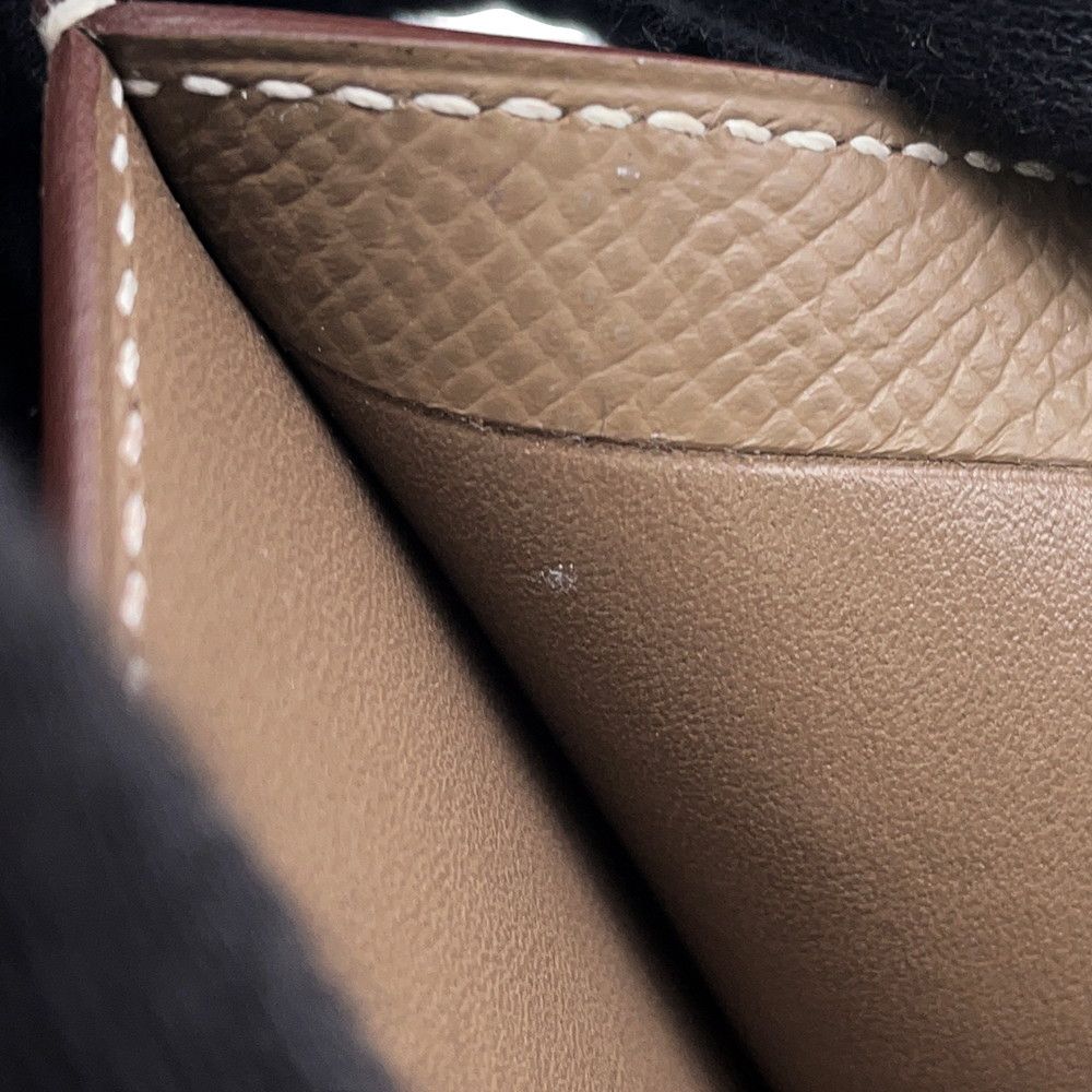  エルメス 二つ折り財布 ベアンコンパクト エトゥープ ゴールド金具 エプソン Z刻印 財布 二つ折り財布 折り財布