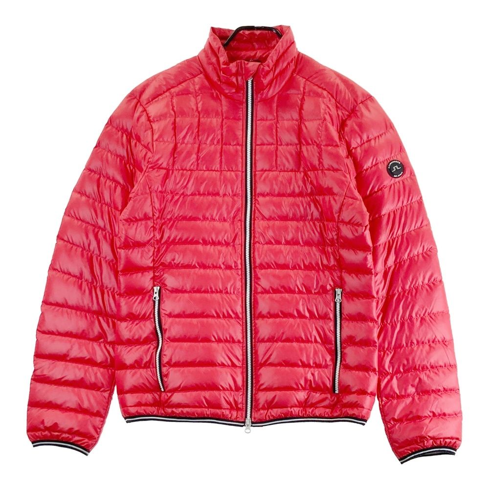 サイズ L J.LINDEBERG ジェイリンドバーグ ダウンジャケット ワッペン レッド系 240101418456 ゴルフウェア メンズ ストスト