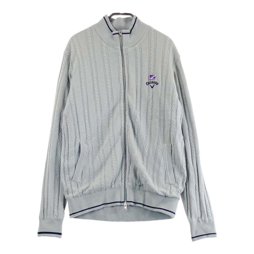 サイズ L CALLAWAY キャロウェイ 裏地付きニットジャケット グレー系 240101455827 ゴルフウェア メンズ ストスト