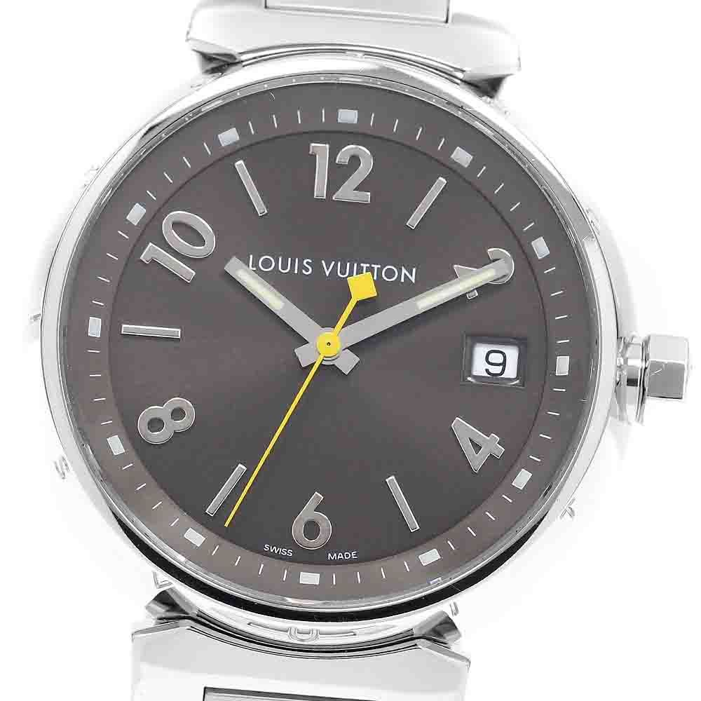 ルイ ヴィトン LOUIS VUITTON Q1311 タンブール デイト クォーツ レディース 箱 保証書付き_913708