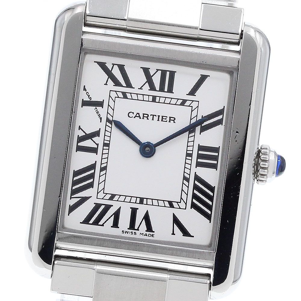 カルティエ CARTIER タンクソロ SM クォーツ レディース保証書付き_916404