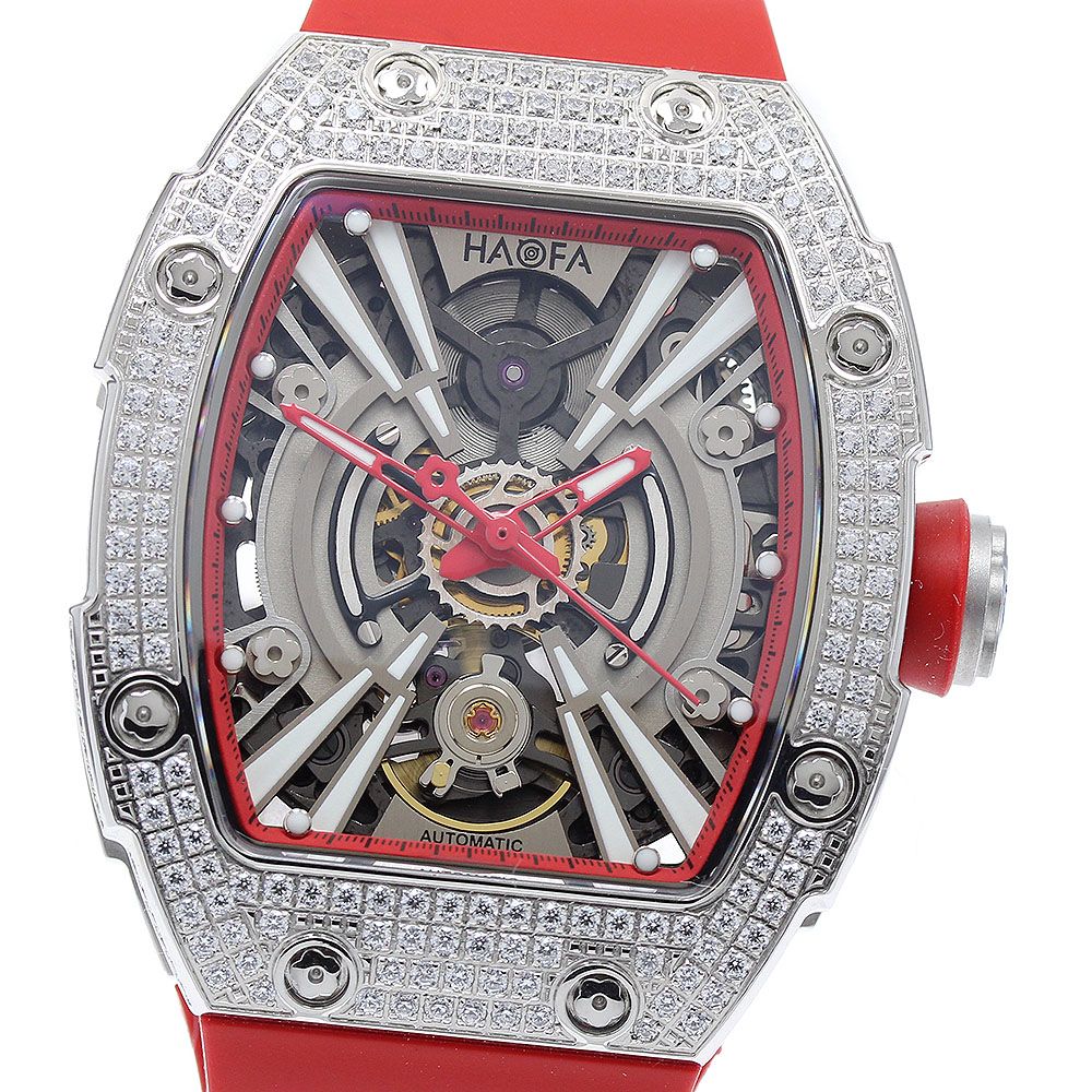 ハオファ HAOFA 1907 L メカニカル クリスタルベゼル 自動巻き メンズ き_918809