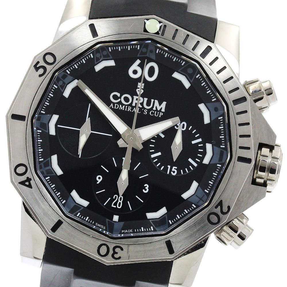 コルム CORUM A 753 02943 01.0087 アドミラルズカップ46 シーフェンダー クロノグラフ 自動巻き メンズ 箱 保証書付き_872926