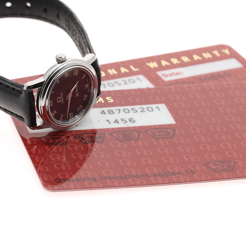 オメガ OMEGA 4870.52.01 デビル プレステージ クォーツ レディース保証書付き_908605