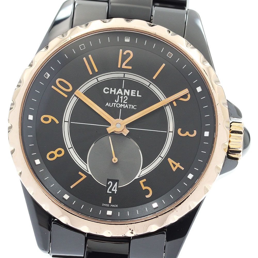 シャネル CHANEL H3838 J12 黒セラミック K18PGベゼル 自動巻き