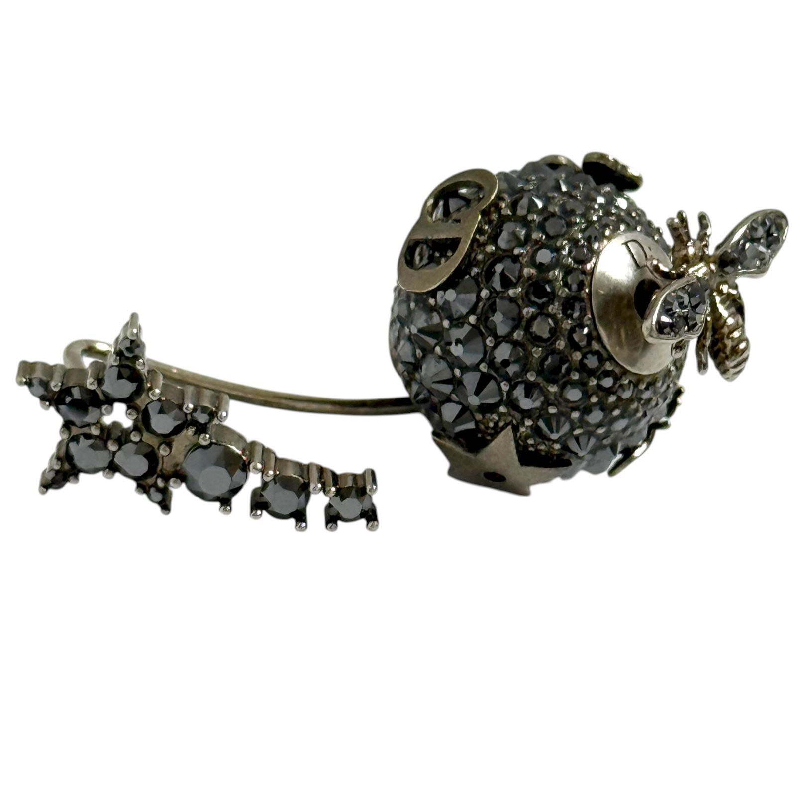 ディオール レディース トライバル ピアス はち ビー アシンメトリー 黒