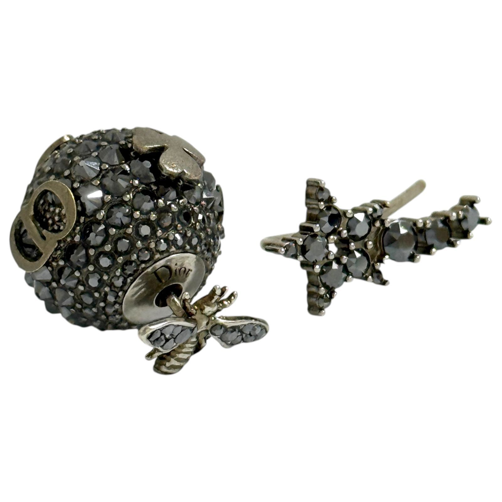 ディオール レディース トライバル ピアス はち ビー アシンメトリー 黒