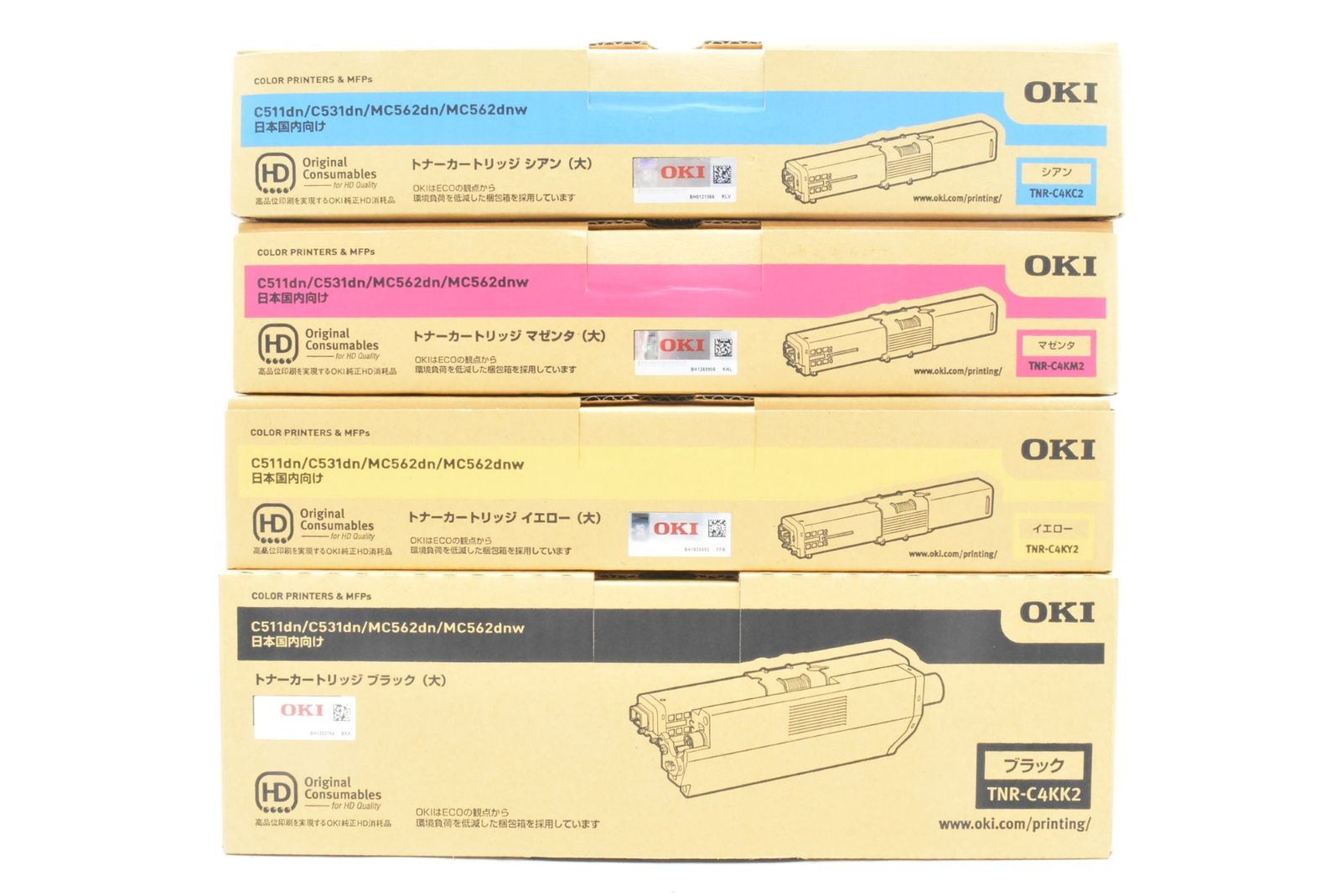 OKI 純正 トナー TNR-C4KK2 KM2 KY2 KC2 4色 シアン マゼンタ イエロー ブラック オキ ITVNLWD2X1HW-D-N32-byebye