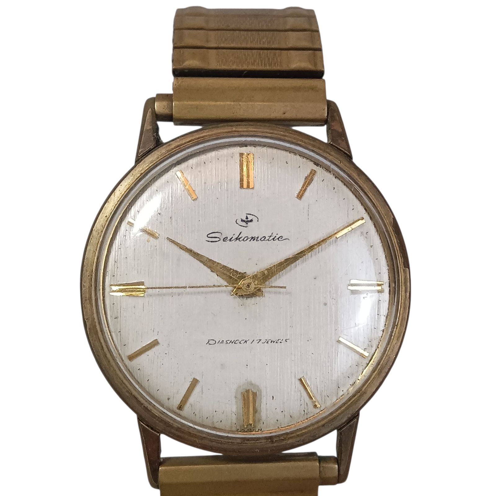 稼働 1111-2 Seiko matic セイコー マチック J 14064 D メンズ腕時計 自動巻き ゴールド色