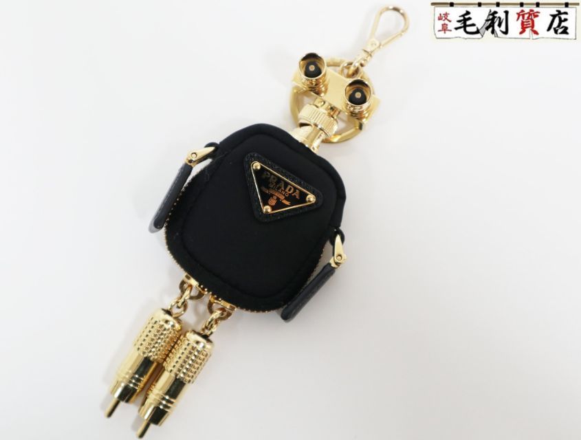 プラダ PRADA robot Re-Nylon キーチェーン チャーム 1TR105 バッグチャーム 上 小物