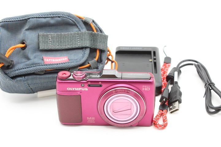 別売ケース ストラップ付 並品 OLYMPUS オリンパス デジタルカメラ SH-25MR レッド LE2025645