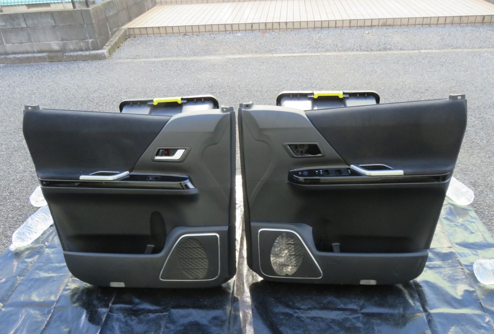 LK66* ヴェルファイア GGH20W/後期 ドア内張り/運転席 助手席/内装トリム 黒木目 PWスイッチ /ANH20W ANH25W GGH25W アルファード ※欠品