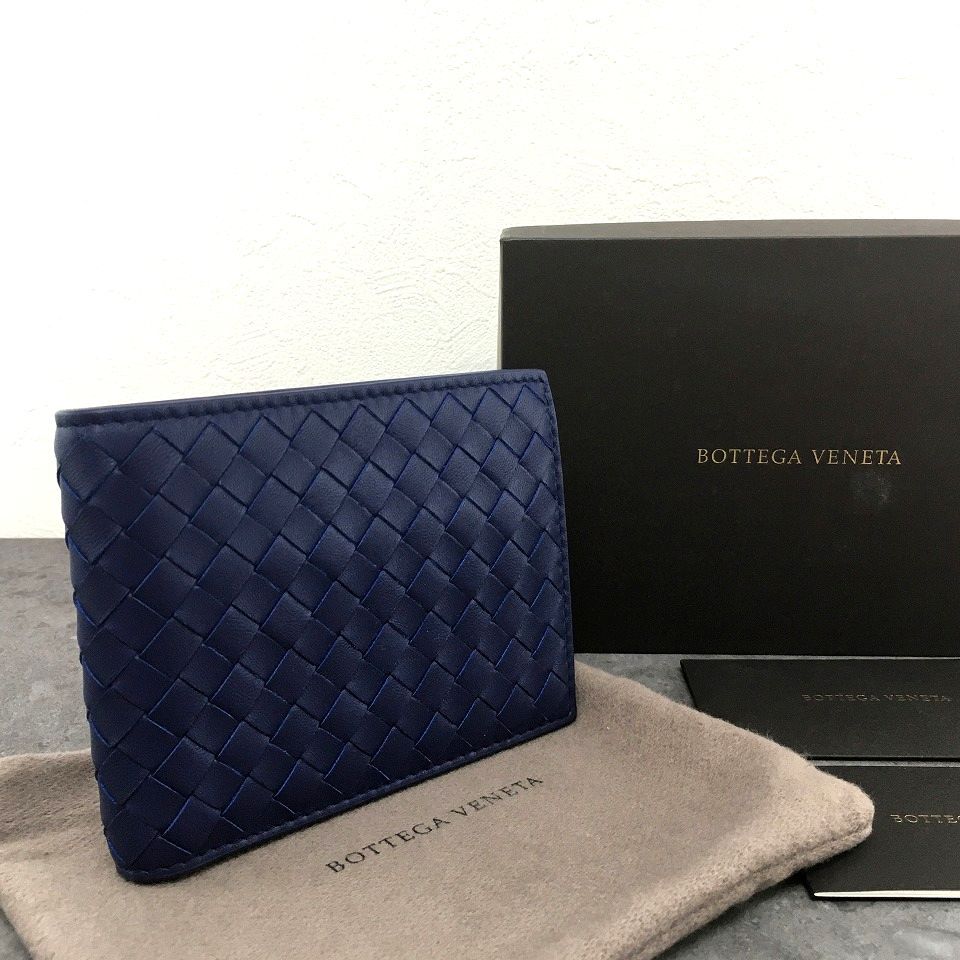 み 財布 ブルー ラムスキン き 616