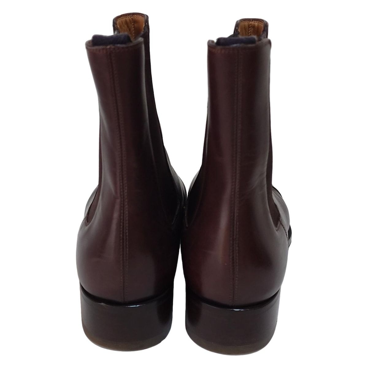  クリスチャンルブタン ショートブーツ 39 1 2 メンズ ダークブラウン サイドゴア レザー その他 ブーツ 革靴