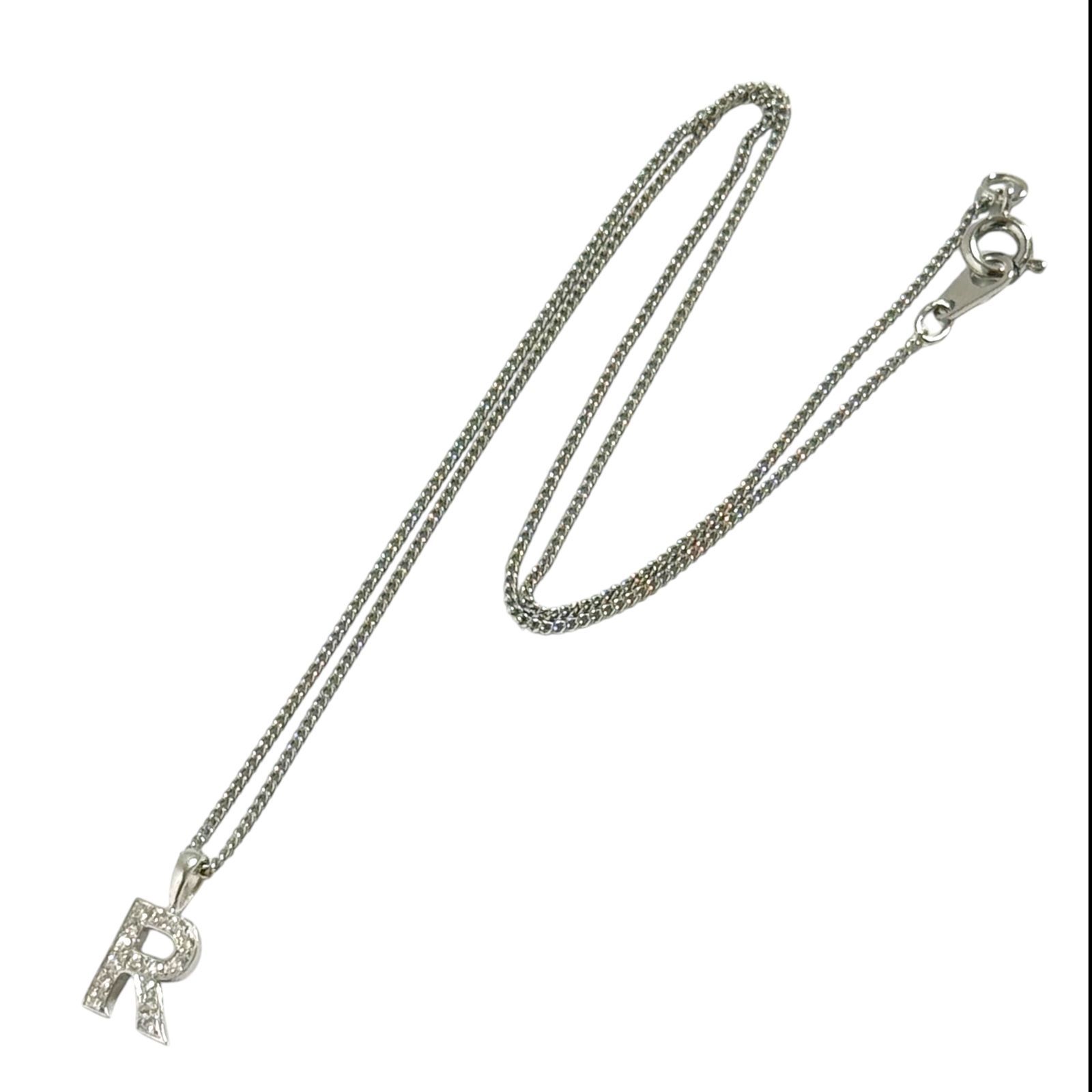 アイファニー ペンダント チャーム アルファベット R ダイヤ 社外