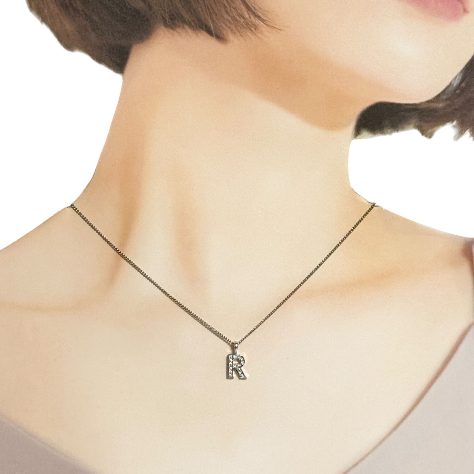 アイファニー　ネックレス　チャーム　アルファベット　N ダイヤモンド アイファニー ペンダント チャーム アルファベット R ダイヤ 社外