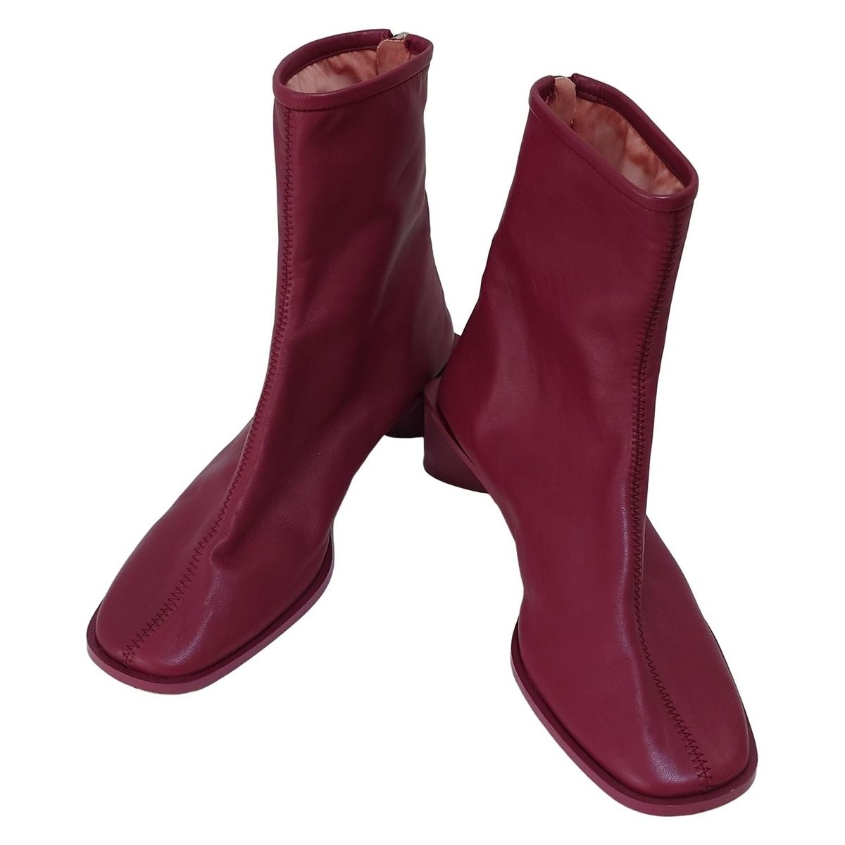 ACNE STUDIOS アクネ ストゥディオズ ショートブーツ 37 レディース - ボルドー レザー