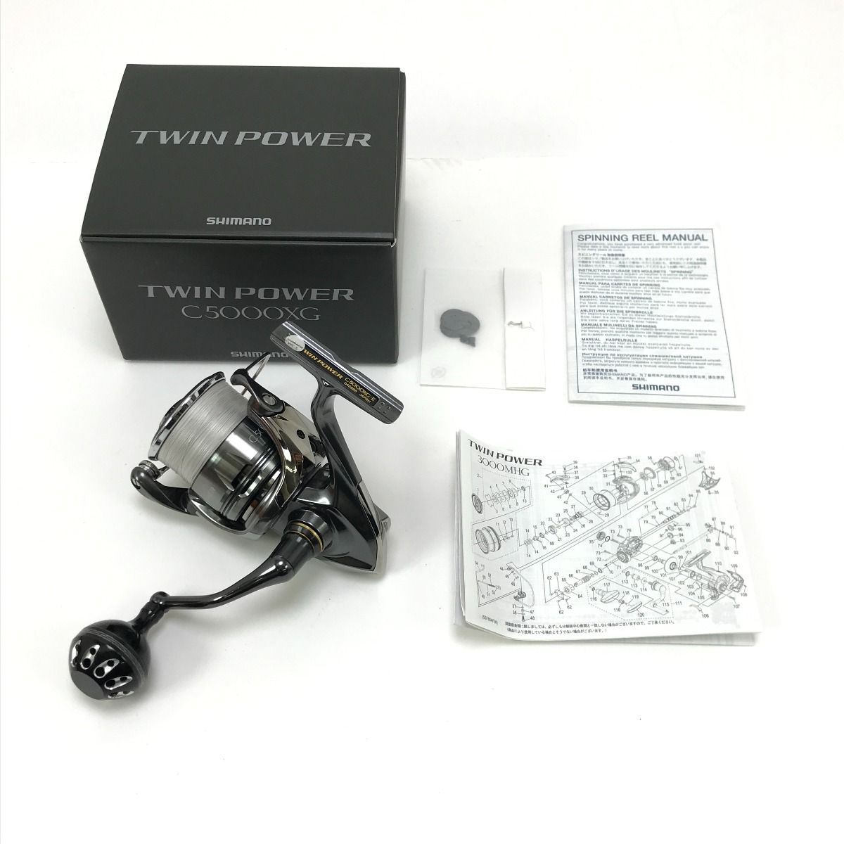 SHIMANO シマノ スピニングリール 24ツインパワー C5000XG ゴメクサスハンドルノブ付属 純正ノブ無し 046888
