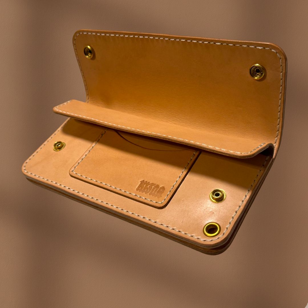  鹿革を使用したジビエレザートラッカーウォレット 長財布 財布 ケース 小物入れ