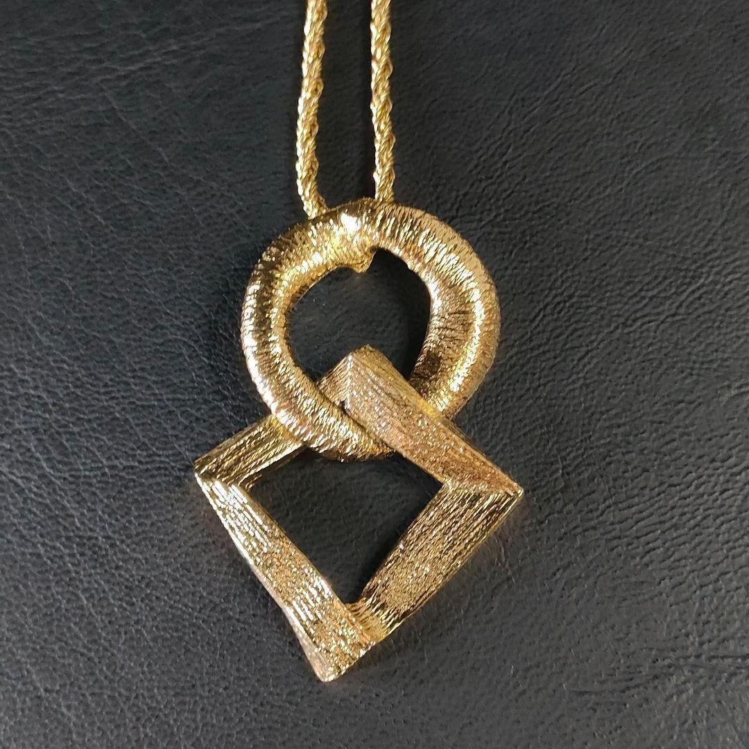 738-4 美品 Yves Saint Laurent イヴサンローラン YSLロゴ ネックレス