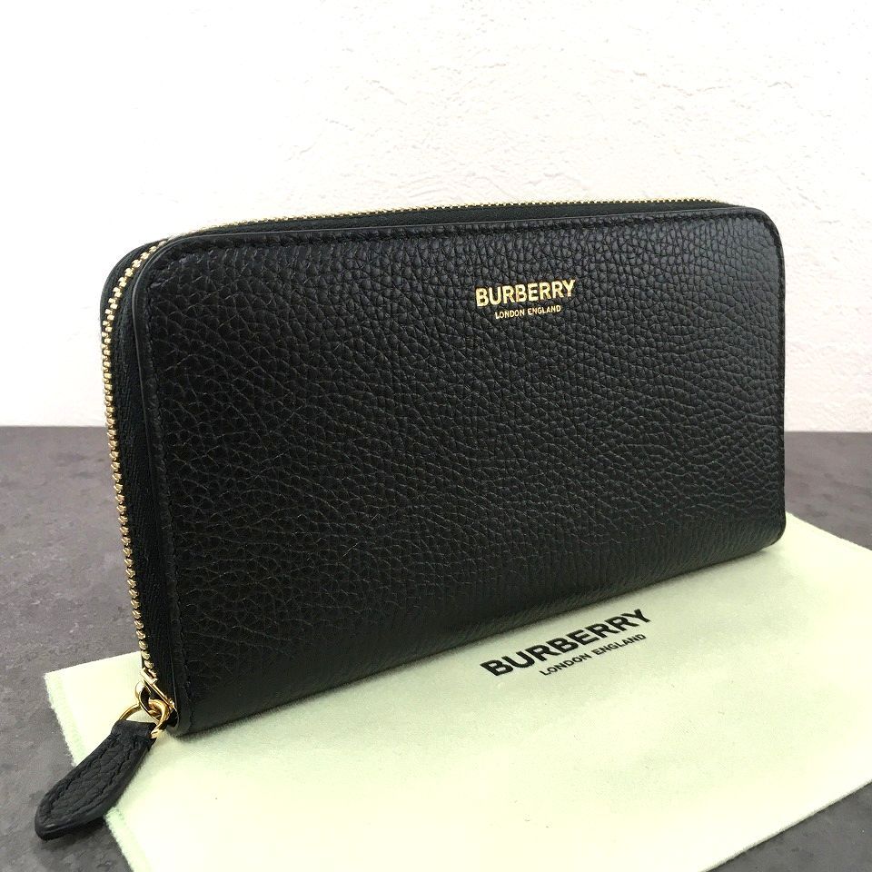 み BURBERRY ジップウォレット ブラック 608