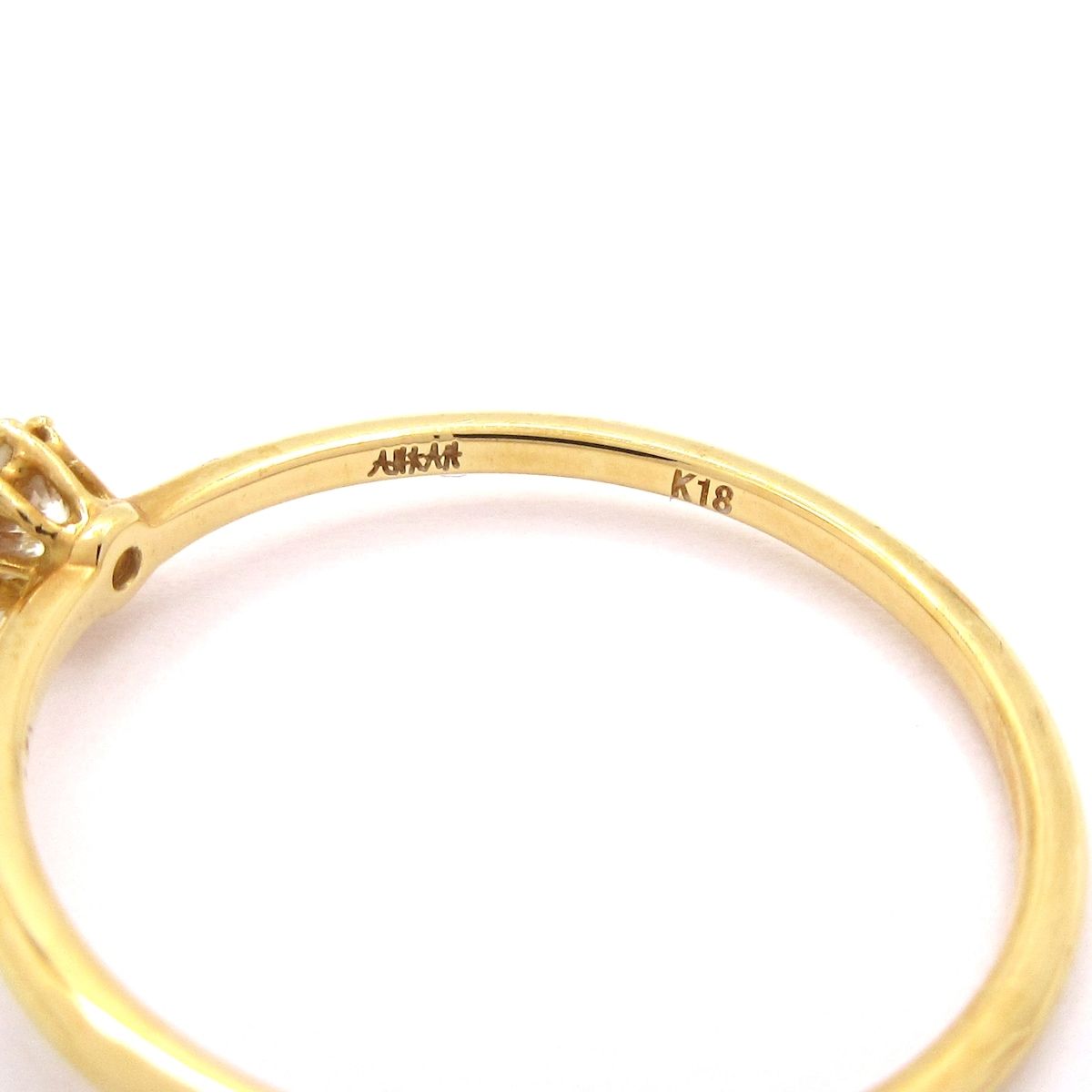 AHKAH(アーカー) K18YG ダイヤモンド 美品 アーカー BB リング K18