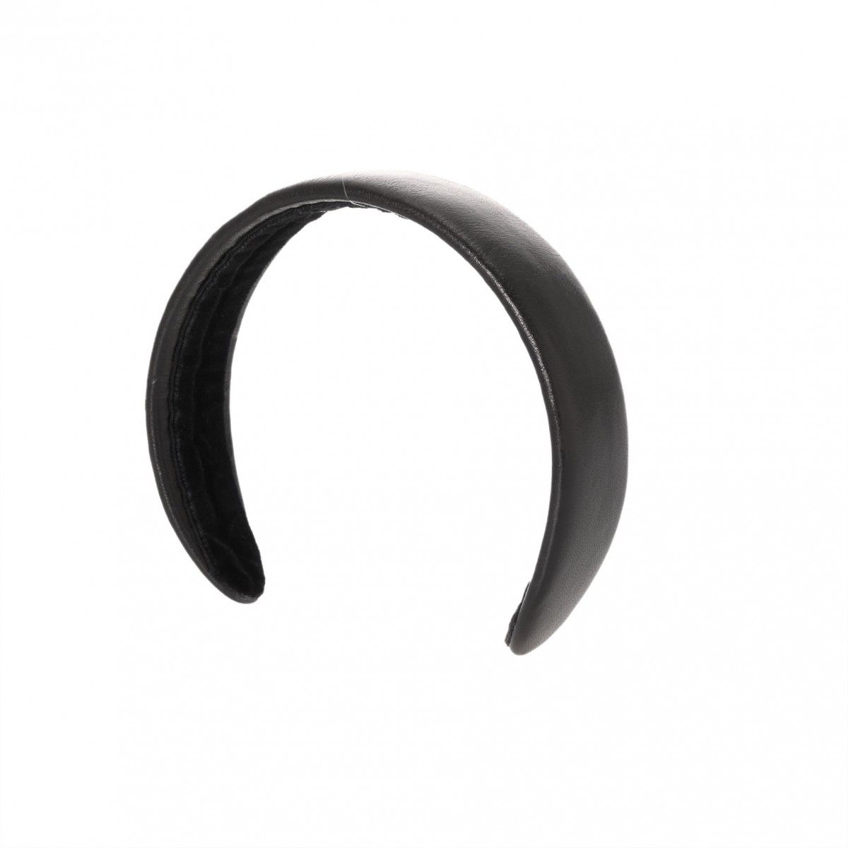 シャネル ココマーク カチューシャ ブラック レディース ラムスキン ブランド小物