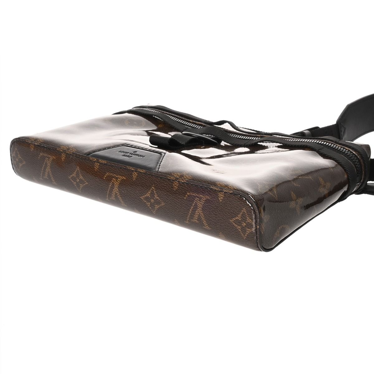 メッセンジャーPM 　モノグラム 　ショルダーバッグ 　PVC レザー ブラウン メッセンジャーPM モノグラム ショルダーバッグ PVC レザー ブラウン