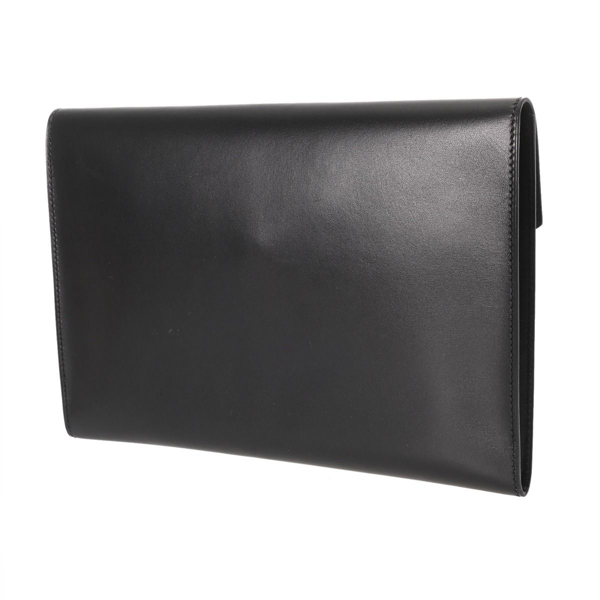 エルメス ポシェットカデナ ブラック D刻印 2000年頃 メンズ ボックスカーフ クラッチバッグ