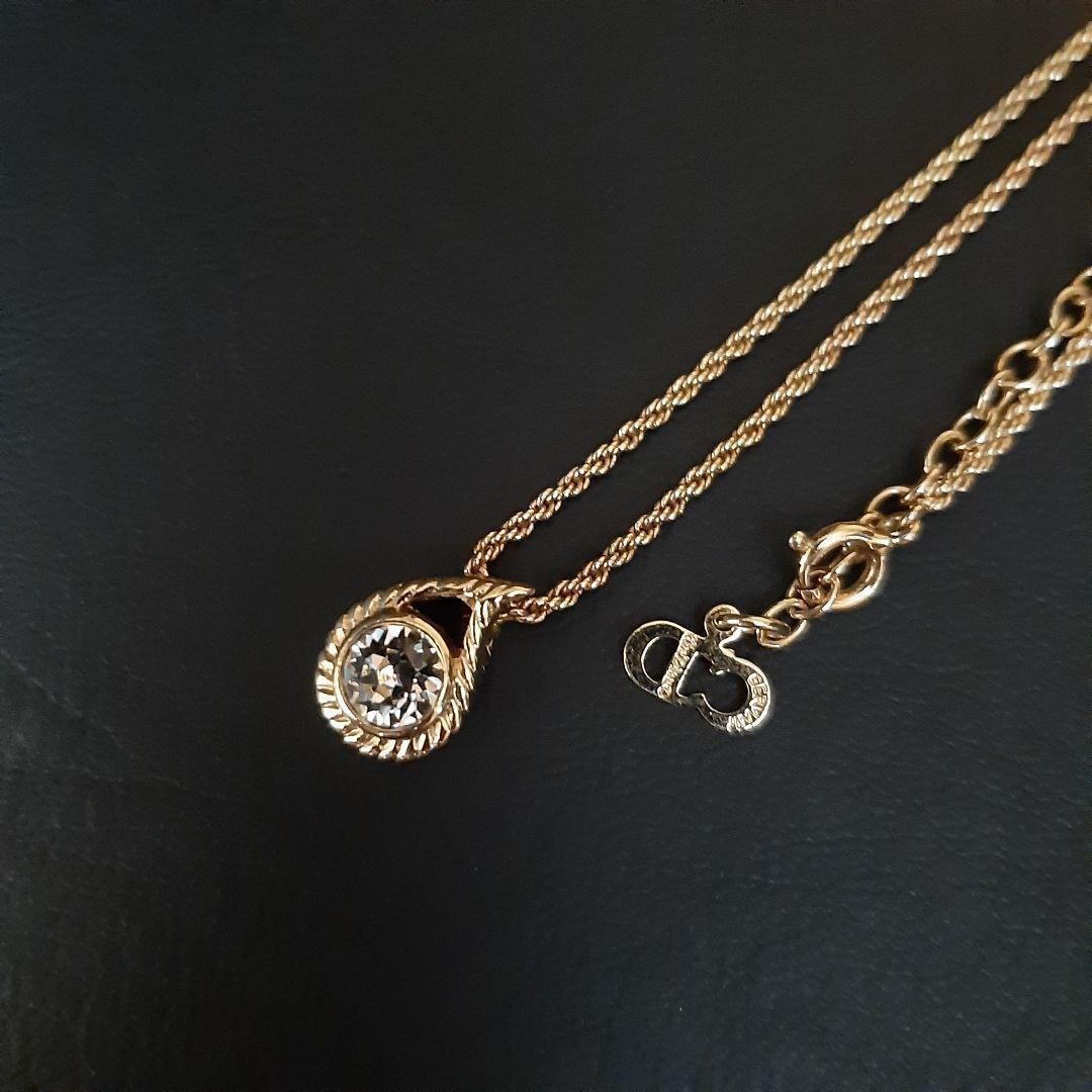 Dior ディオール ネックレス ジルコニア 雫 ゴールド CD