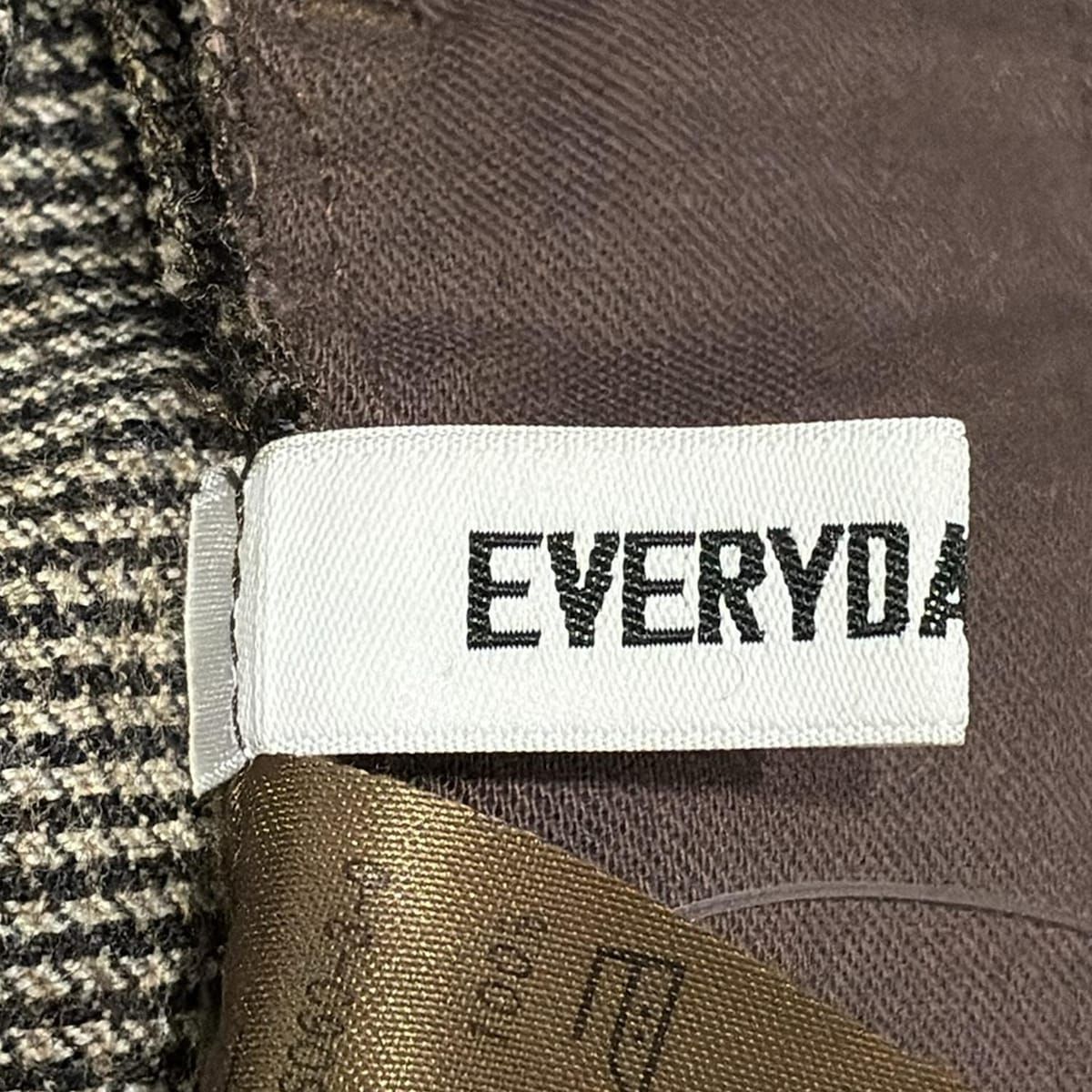 エブリデイアイライク パンツ サイズ36 S レディース - ベージュ×ダークブラウン×ブラウン フルレングス 千鳥格子柄 ウエストゴム GINKGOPHARMACY_COM