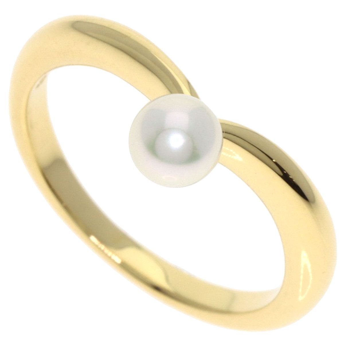 ミキモト ペルリータ パール 真珠 リング 指輪 K 18 YG レディース
