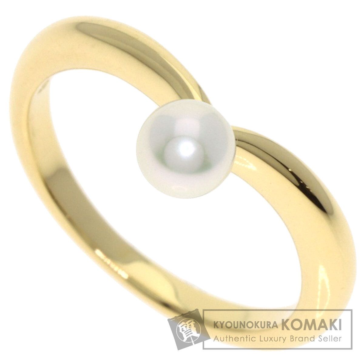 MIKIMOTO ミキモト ペルリータ パール 真珠 リング 指輪 K18YG レディース