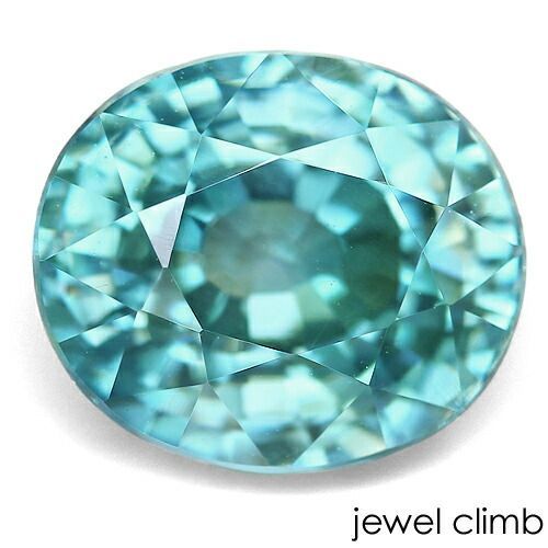 鑑別書付 強烈な輝きを放つ大粒結晶 ブルージルコン 宝石 ルース 4 68CT